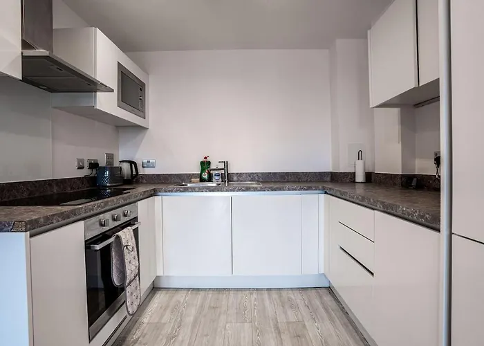 Apartman Elegant Modern One Bed Flat With Juliet Balcony Manchester