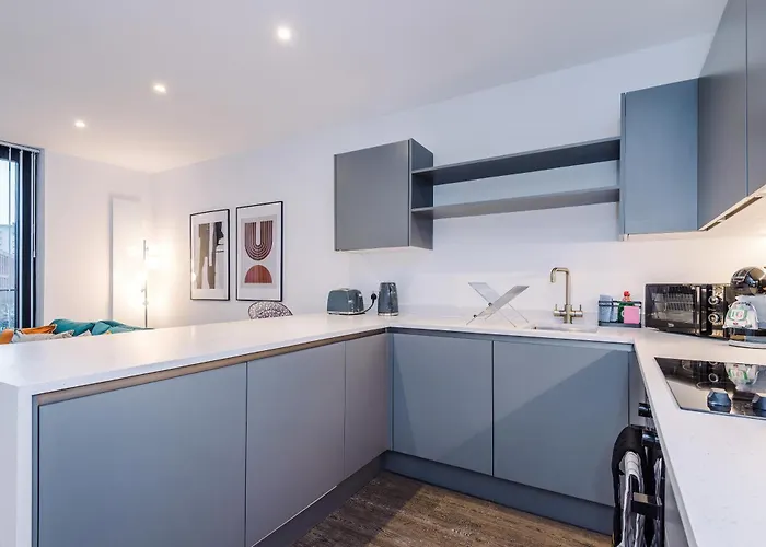 Stylish 1br Near Centre, Salford Lägenhet *
