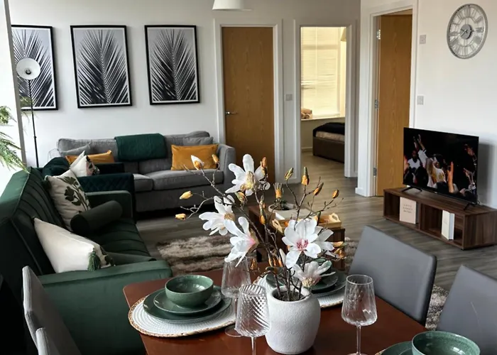 Apartmán The Haven - 2 Bed Cozy - Sleeps 6 - Private Parking
