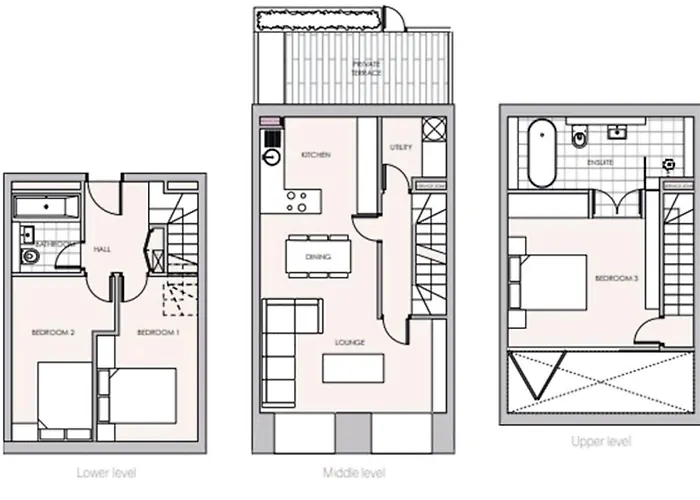 3 Bedroom Penthouse Roof Garden Parking Canal Apartament