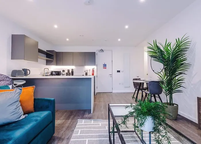 Apartament Stylish 1br Near Centre Salford Manchester