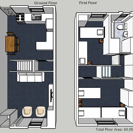 Дом отдыха Newly Refurbished 2-bedroom House In Ideal For Contractors With Free Parking & Wifi *