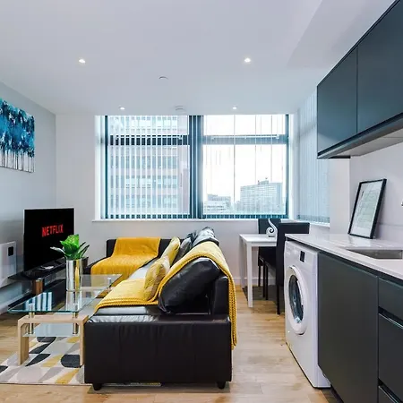 Weekly And Monthly Bookings At Zinnia Unit - Telly Homes Limited- New One Bed Apartment, Old Trafford Lägenhet Manchester