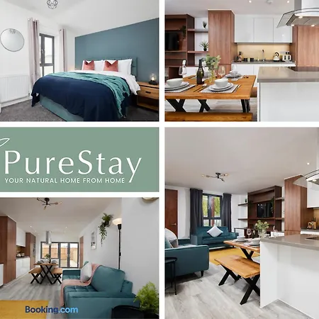 Semesterbostad Luxury 5-bedroom House Sleeps 9 With Private Garden By Purestay