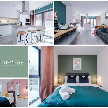 Stylish Five Bedroom House By Purestay Short & Serviced Free Parking