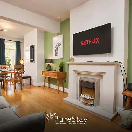 Big Contractor House With 6 Beds & Free Parking By Purestay - 7 Night Min! Дом отдыха