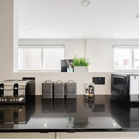Apartmán 2 Bed Modern Flat, Castlefield, Citycentre, Parking, Self-checkin, Sleeps 4, Balcony, Wifi, Views Manchester