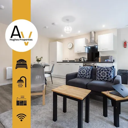 Salford - 1 Bed - Free Parking - Fast Wi Fi By Av Hughes Manchester