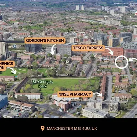 Apartman Modern Spacious Sleeps 5 Free High-speed Wi-fi Manchester