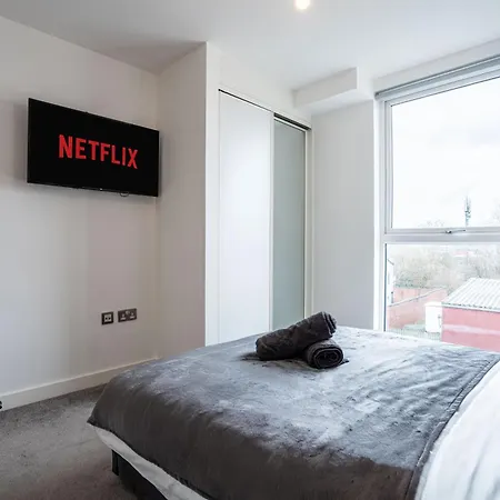 아파트 Elegant Modern One Bed Flat With Juliet Balcony 맨체스터