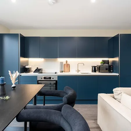 The Mancunian Blue - Luxury 2-bed Corner * マンチェスター