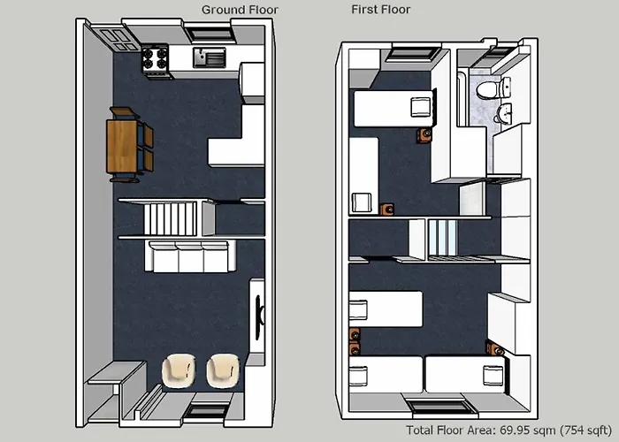 Casa de Férias Newly Refurbished 2-bedroom House In Ideal For Contractors With Free Parking & Wifi *