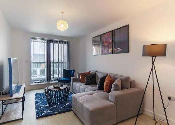 Apartmán Stylish & Spacious Salford Quays One Bedroom High Floor With Balcony