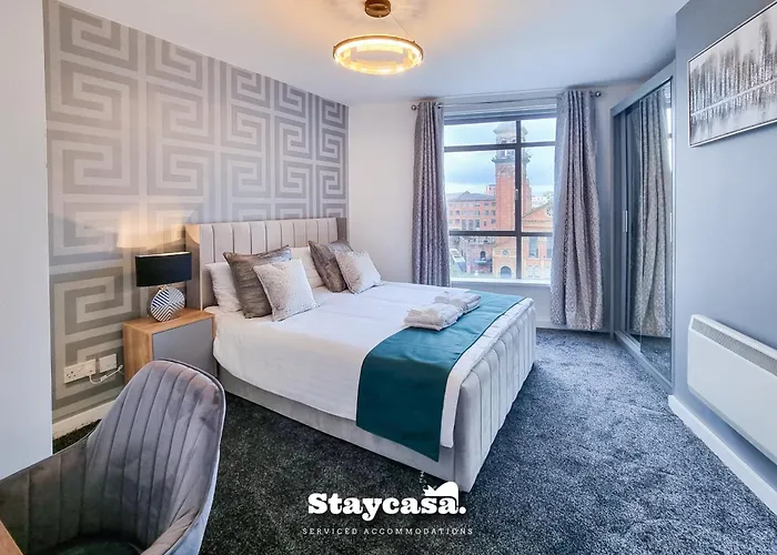 아파트 Luxury Deansgate Canal View Free Parking 맨체스터