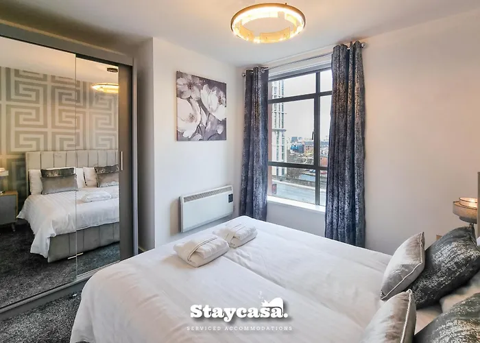 아파트 Luxury Deansgate Canal View Free Parking 맨체스터