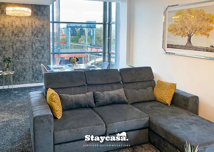 Luxury Deansgate Canal View & Free Parking Apartmán