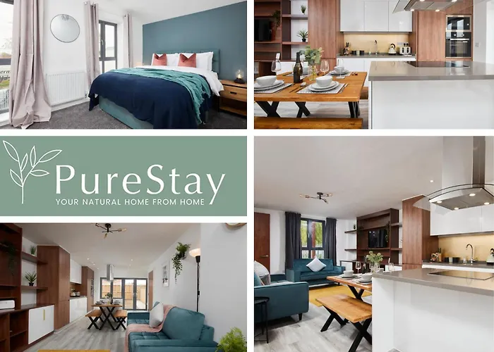 Hébergement de vacances Luxury 5-bedroom House Sleeps 9 With Private Garden By Purestay