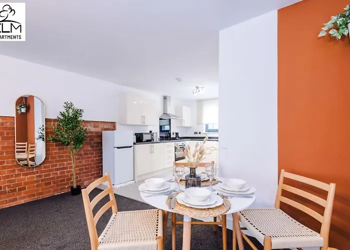 아파트 Luxurious 1-bedroom Apartment, Sleeps 4, Free Parking