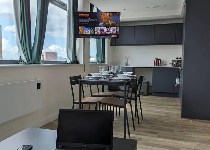 Apartment Lovely 1br Penthouse Near Mcr Stadiums Manchester
