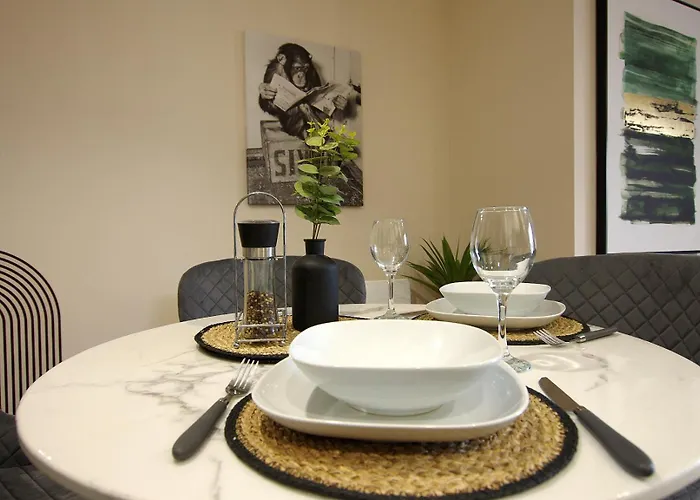 Lägenhet 2bed 2bath Nr Old Trafford Parking Manchester