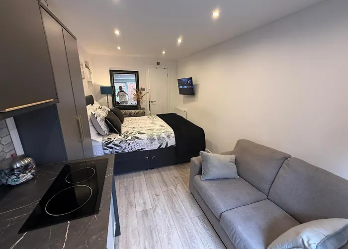 Lux Private Entrance 1 Bed - Free Parking - Ideal For Coop Live, Mcr Centre, Salford Royal Hospital & Buile Hill Mansion Wedding Venue * מנצ'סטר