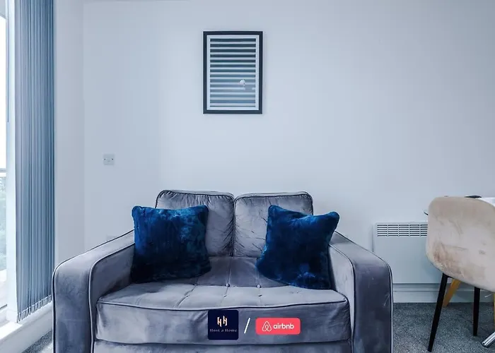 Elegant 1br In Salford, Balcony, Wifi, Kitchen Manchester