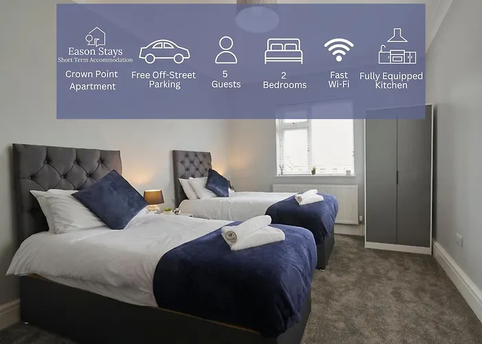 Comfort 2br By Eason Short Lets Denton 아파트