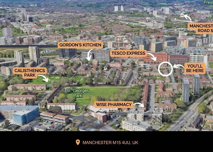 Apartament Modern Spacious Sleeps 5 Free High-speed Wi-fi Manchester