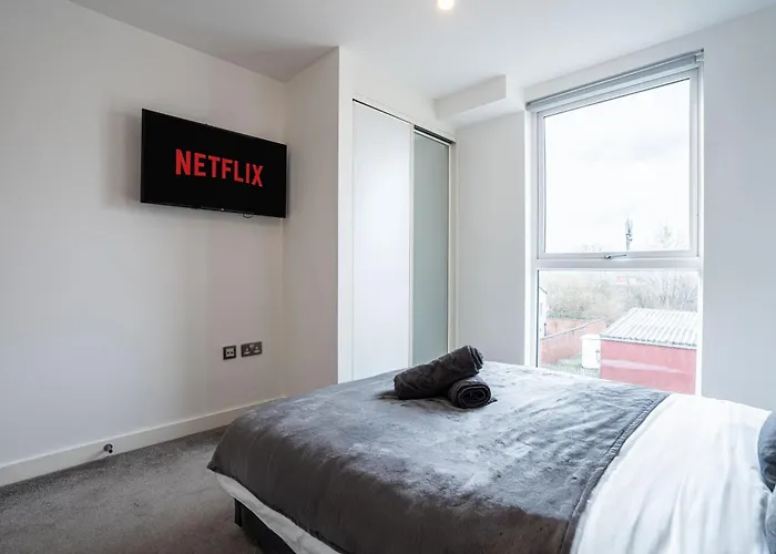 아파트 Elegant Modern One Bed Flat With Juliet Balcony 맨체스터