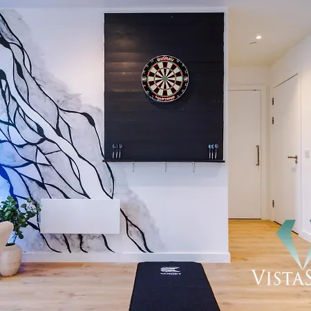 Modern Stoic 2 Bed With Dart Board By Vista Short Lets * Manchester