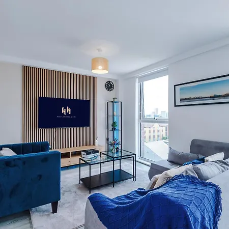 アパート 2br Flat In Salford, Modern, Centre, Wifi, Kitchen