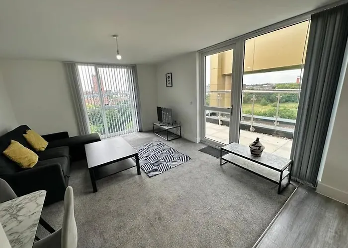 Chic 1 Bed Mcr Ap W/balcony- Sleeps 4 * Manchester
