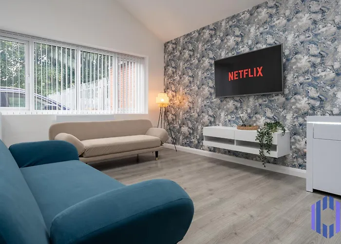 Santorini Blues By Cefas - Free Parking - - Near Airport 맨체스터