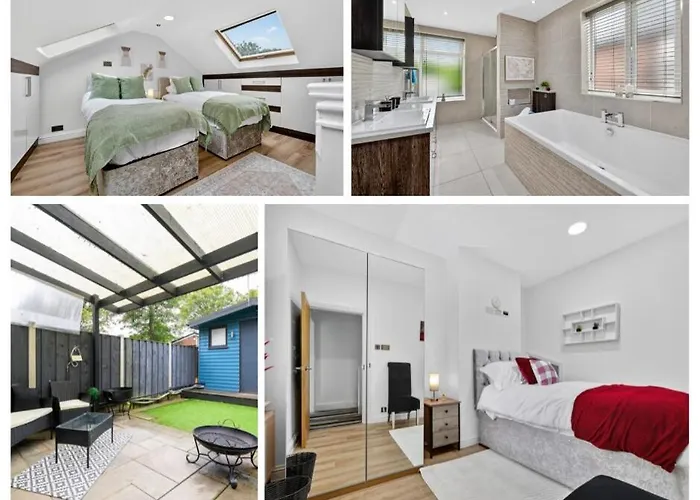 דירה Four Bedroom House By Brookland Serviced Short Lets Salford With Free Wifi מנצ'סטר