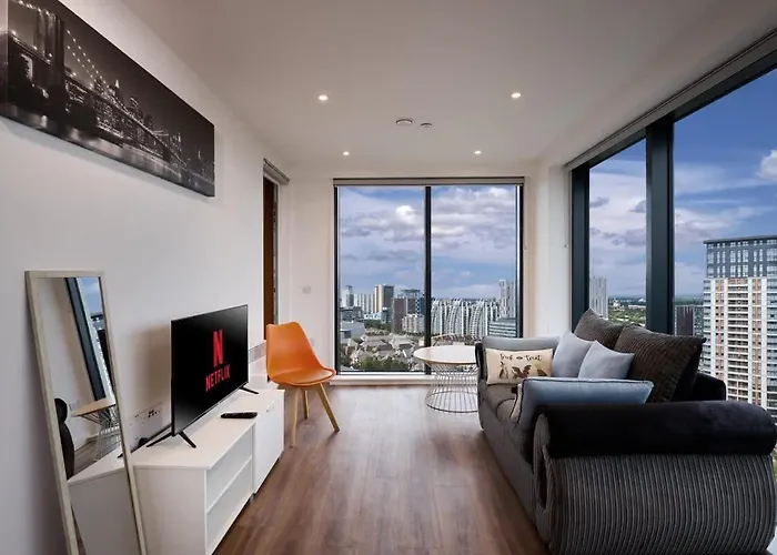 아파트 2 Bed Ensuite With Fantastic Night View And Old Trafford Stadium *