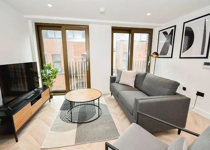 Modern 1 Bed Flat In W Balcony * 맨체스터