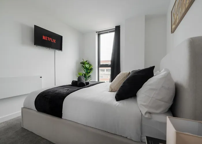 Apartman 2 Bedroom - Old Trafford - Balcony - Free Parking Manchester